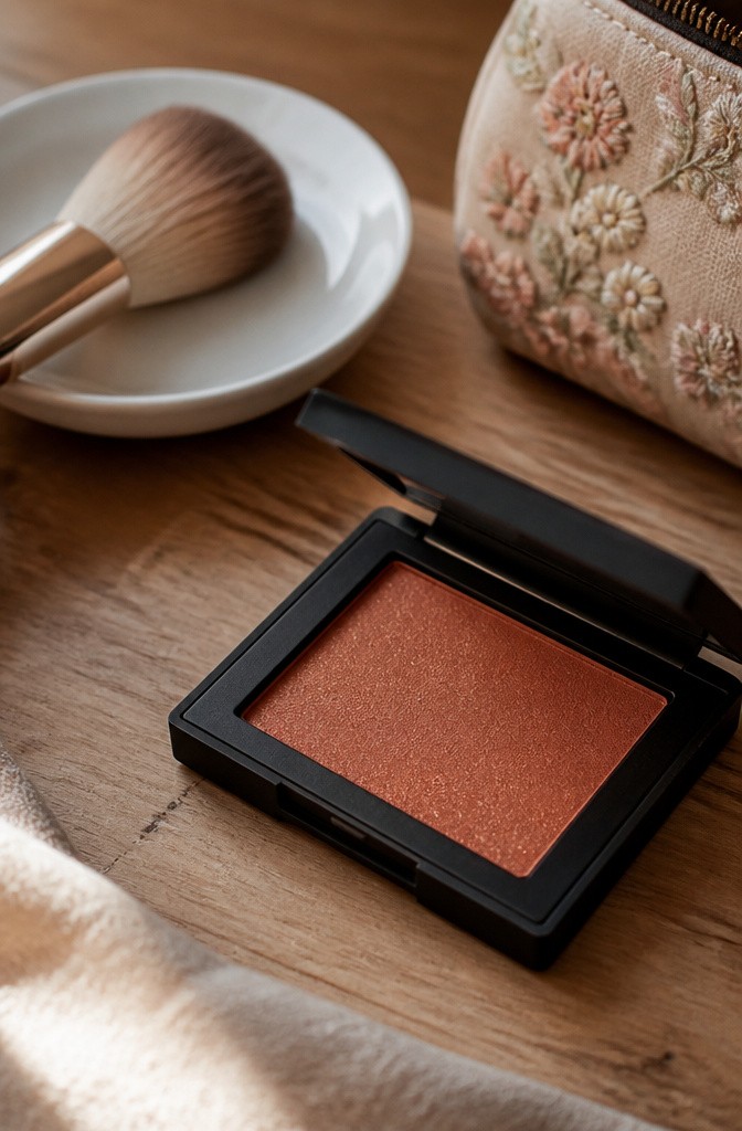 Brown Blush Makeup: 20 Best Picks for 2026 1 NARS Powder Blush in Taj Mahal with a burnt orange-brown pigment.