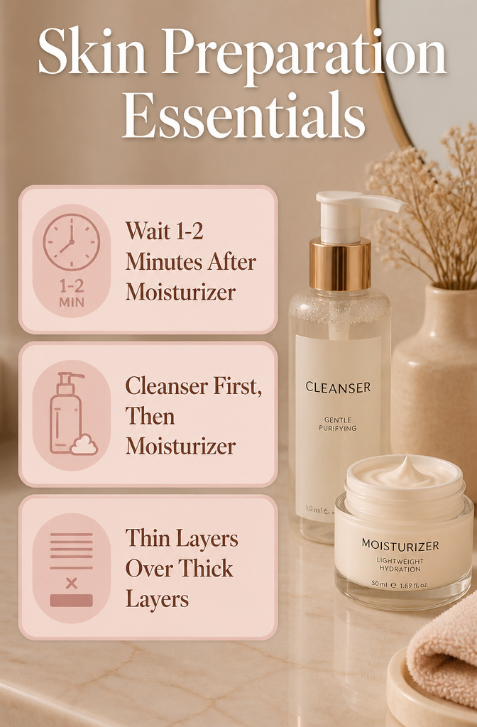 10 Steps to a Flawless Makeup Look (2026 Guide) 11 A visual guide of skin preparation products for makeup.