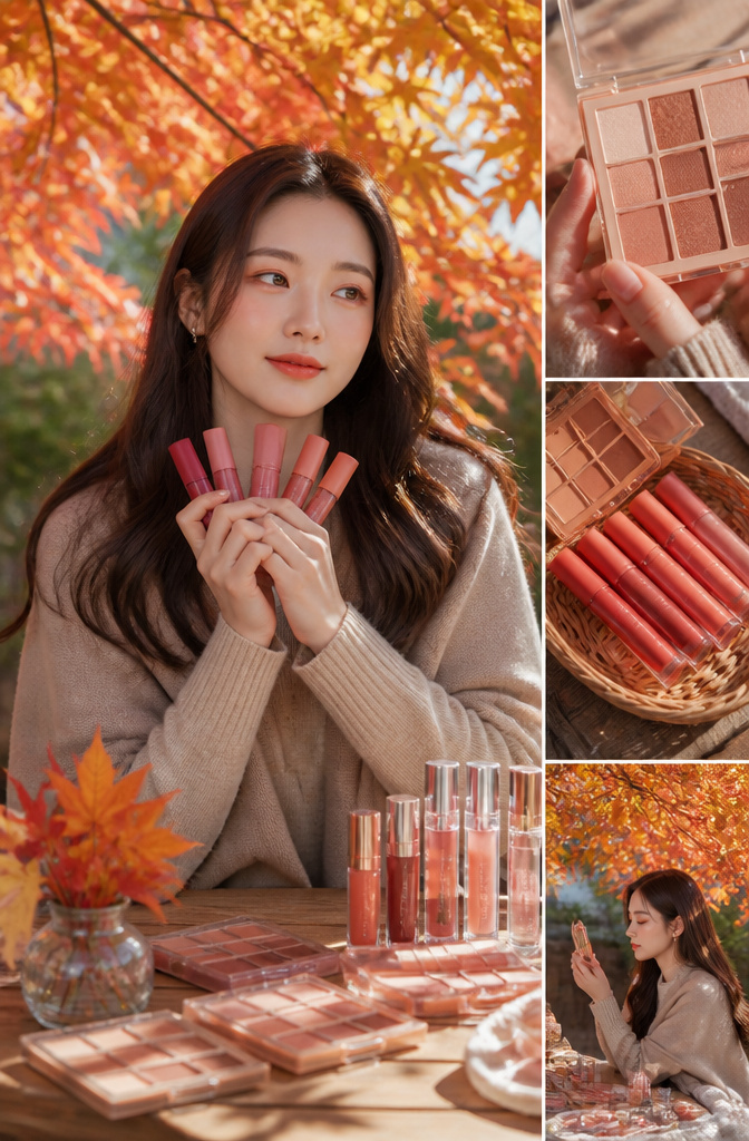 Image showing various lip tints organized by seasonal color analysis.