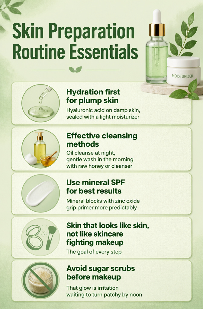 An image showing essential products for skin preparation routines.