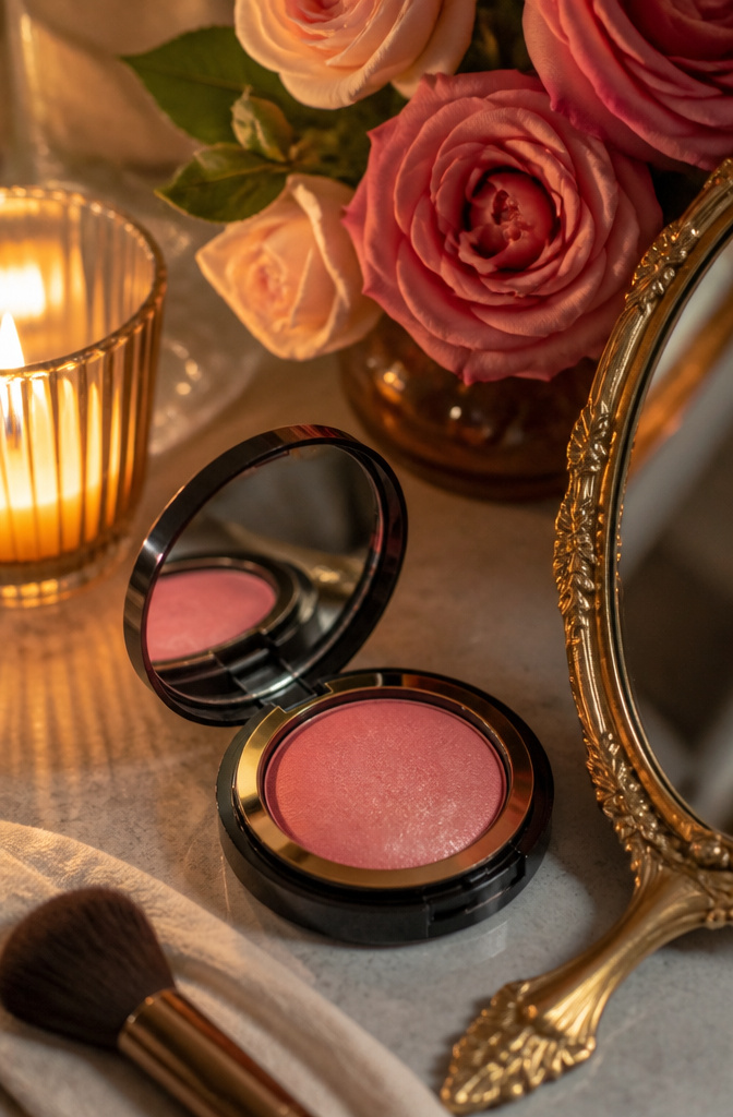 Pink Blush Makeup: 10 Best Products, Shades & Application for 2026 2 Revlon Powder Blush in Ravishing Rose displayed in an elegant powder jar.