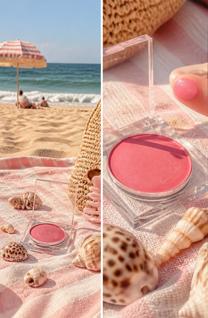 Pink Blush Makeup: 10 Best Products, Shades & Application for 2026 4 Tower 28 Beauty BeachPlease in Dream Hour cream blush in a compact.